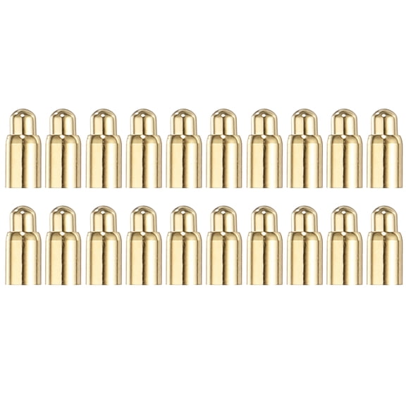 Uxcell 40 Pcs 3mm Spring Loaded PogoPins, Gold Plated Copper Header Thimble Current Test Pin Probes Connector Replacement for Electricity Conduction