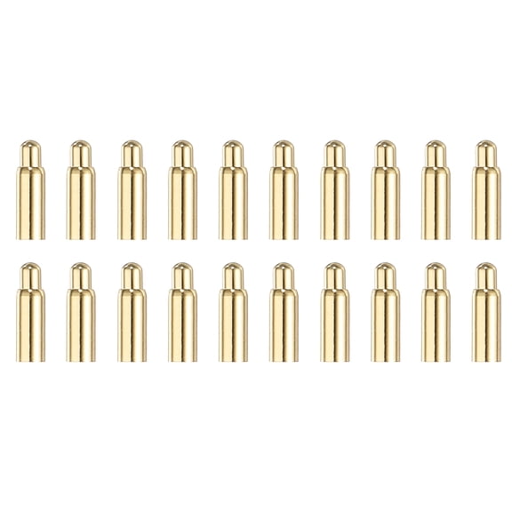 Uxcell 40 Pcs 5.5mm Spring Loaded PogoPins, Gold Plated Copper Header Thimble Current Test Pin Probes Connector Replacement for Electricity Conduction