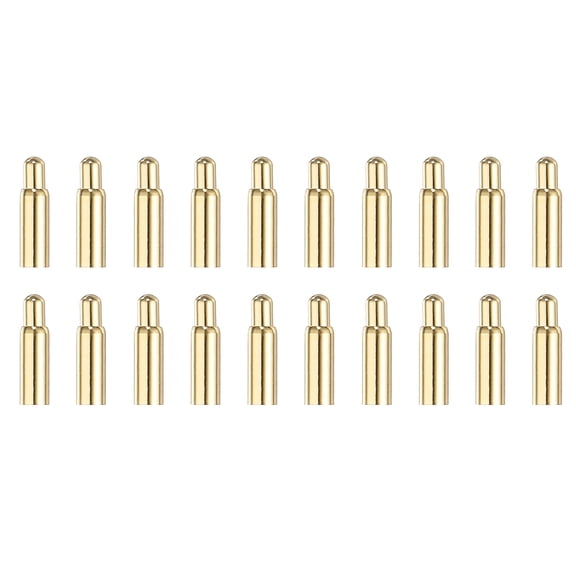 Uxcell 40 Pcs 6.5mm Spring Loaded PogoPins, Gold Plated Copper Header Thimble Current Test Pin Probes Connector Replacement for Electricity Conduction