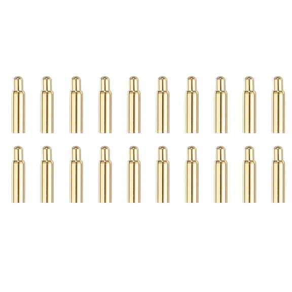 Uxcell 40 Pcs 7.5mm Spring Loaded PogoPins, Gold Plated Copper Header Thimble Current Test Pin Probes Connector Replacement for Electricity Conduction