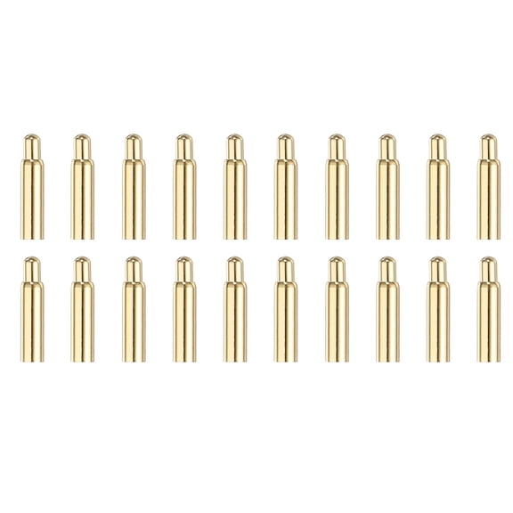 Uxcell 40 Pcs 8.5mm Spring Loaded PogoPins, Gold Plated Copper Header Thimble Current Test Pin Probes Connector Replacement for Electricity Conduction