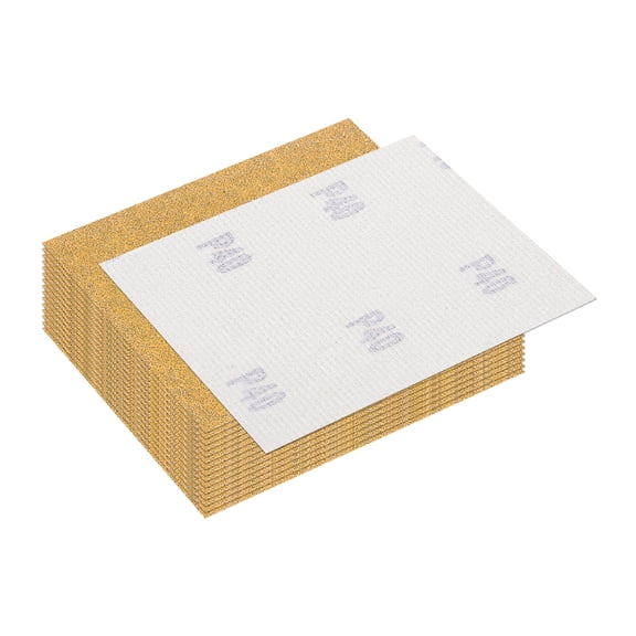 Uxcell 16 Pcs 40 Grit Sandpaper, 4.5 x 5.5 Inch Sand Paper Hook and Loop Back, Alumina Abrasive Sanding Paper for Wood Drywall Metal Auto Grinding & Furniture Repair & DIY
