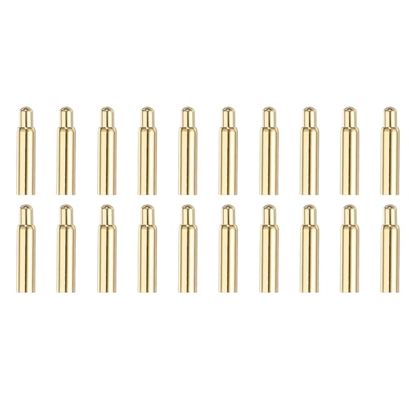 Uxcell 40 Pcs 9.5mm Spring Loaded PogoPins, Gold Plated Copper Header Thimble Current Test Pin Probes Connector Replacement for Electricity Conduction