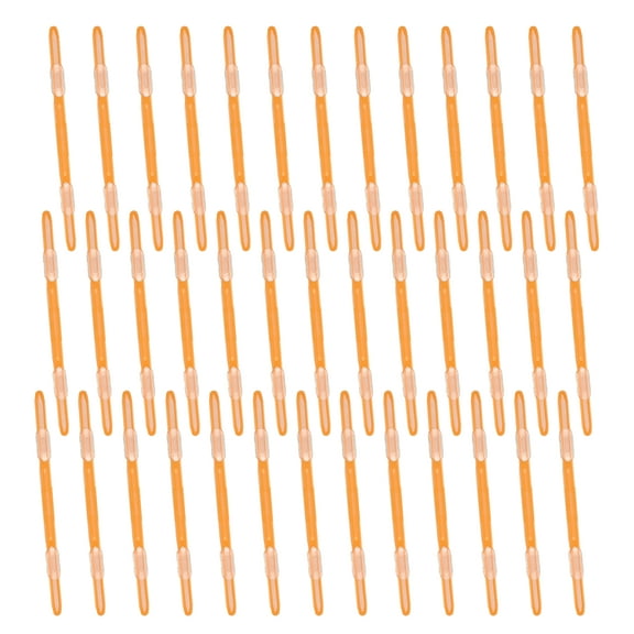 Uxcell 40 Pcs Loose-Leaf Paper Binding Clamps, Orange Plastic Paper Organizers Notebook Fasteners Reusable Prong Binder Clip for Home Office File Report Chart Documents