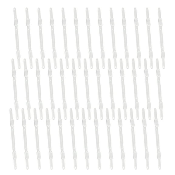 Uxcell 40 Pcs Loose-Leaf Paper Binding Clamps, Transparent White Plastic Paper Organizers Notebook Fasteners Reusable Prong Binder Clip for Home Office File Report Chart Documents