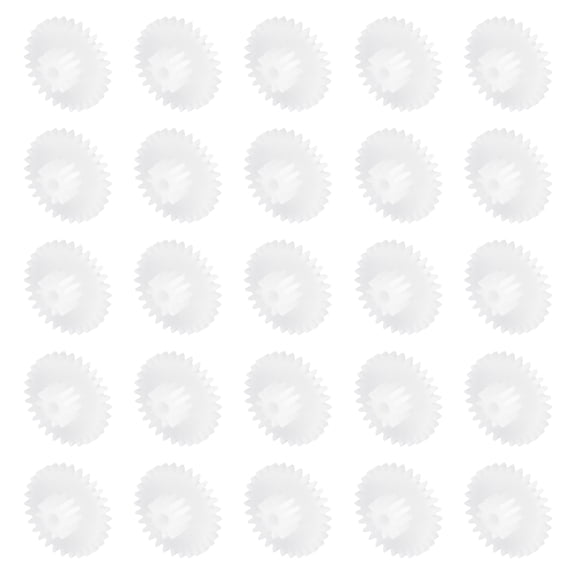 Uxcell 40 Pcs Plastic Gears 30 Teeth Plastic Motor Gear Model 30122B Reduction Gear for RC Car Model DIY Robot (White, Module 0.5)