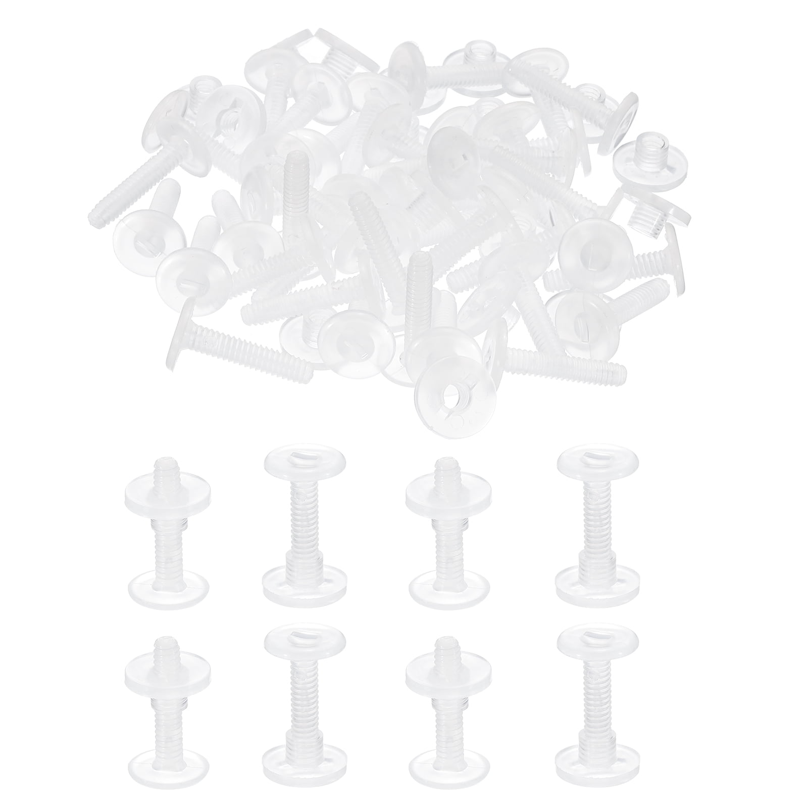 Uxcell 40 Set Chicago Screws Plastic Chicago Screw Binding Post Screw ...