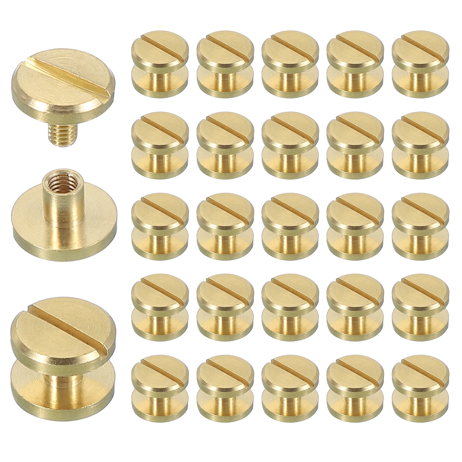 Screw Bag Rivets Uxcell 30 Sets Chicago Screw Rivets M4x4mm Metal Phillips Head Post ...