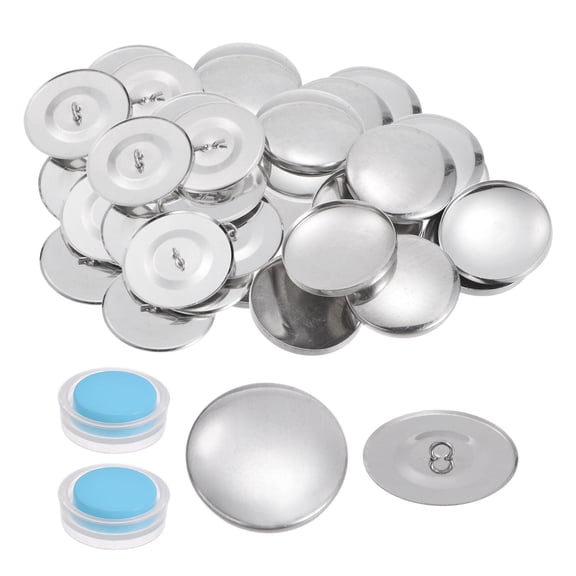 Uxcell 40 Sets Self Cover Button Kit 38mm Aluminum Button, with 2 Tools