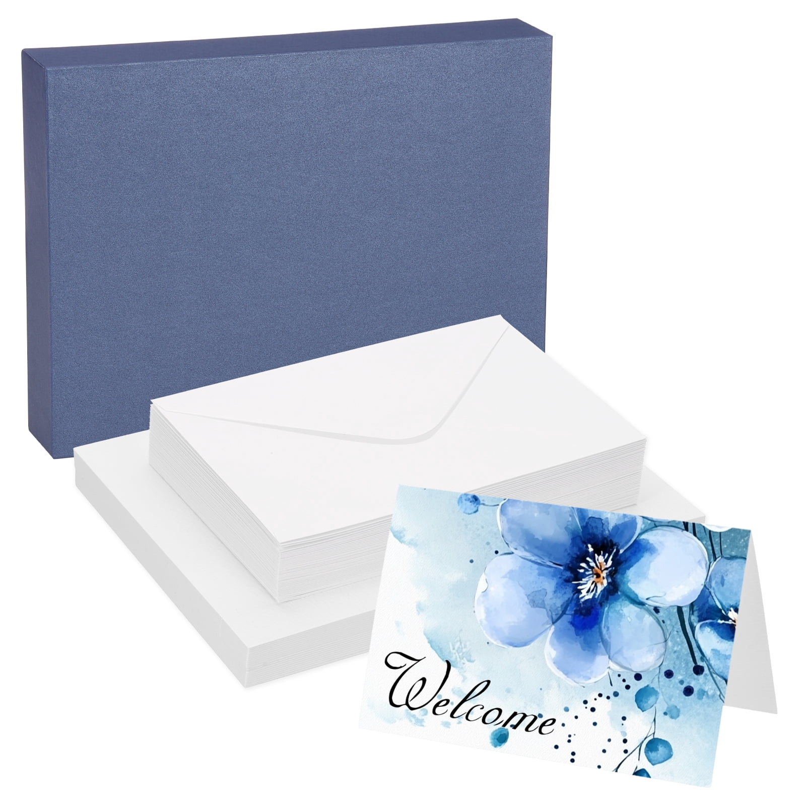 Uxcell 40 Sets Watercolor Cards with Envelopes 4x6 Inch Foldable Size ...