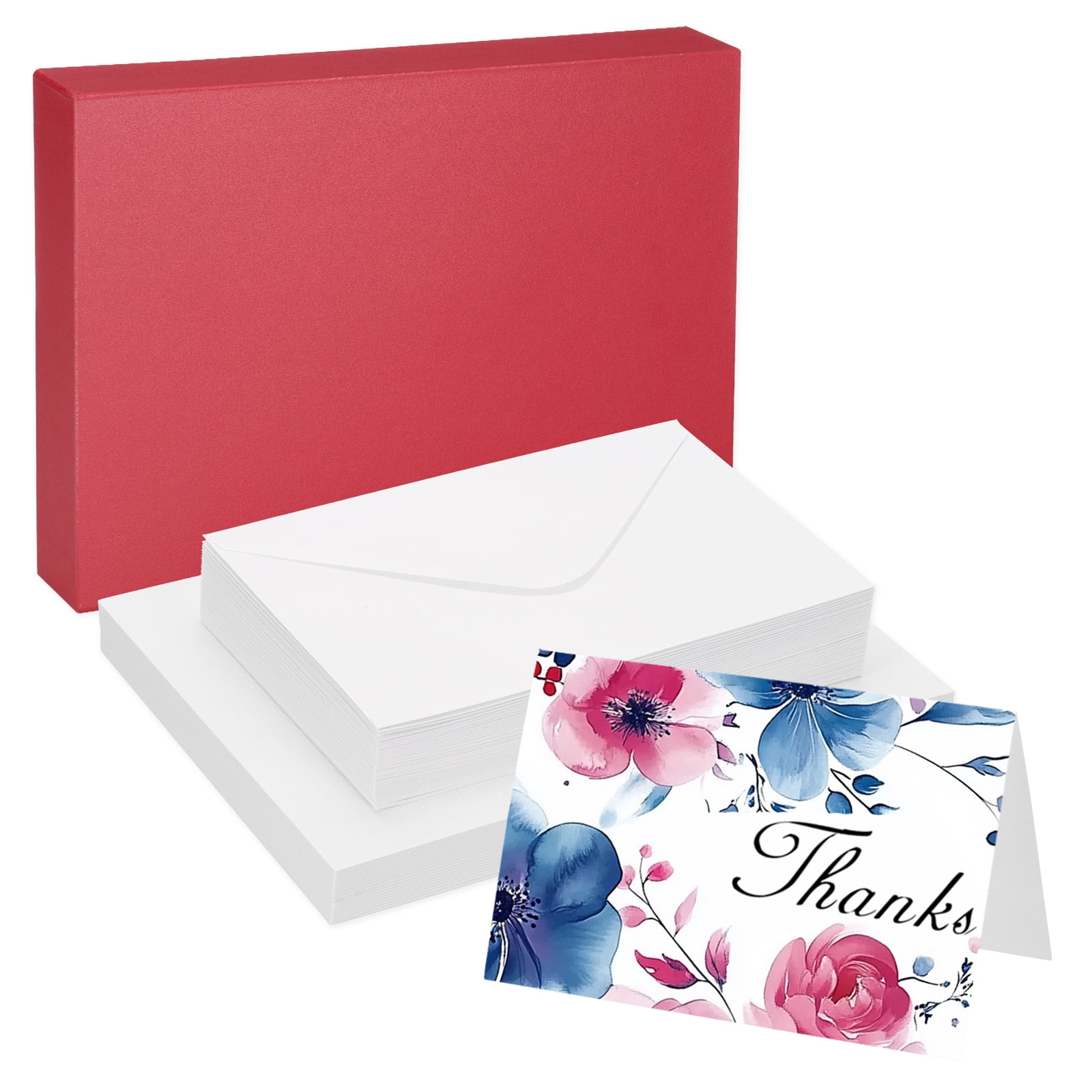 Uxcell 40 Sets Watercolor Cards with Envelopes 4x6 Inch Foldable Size ...