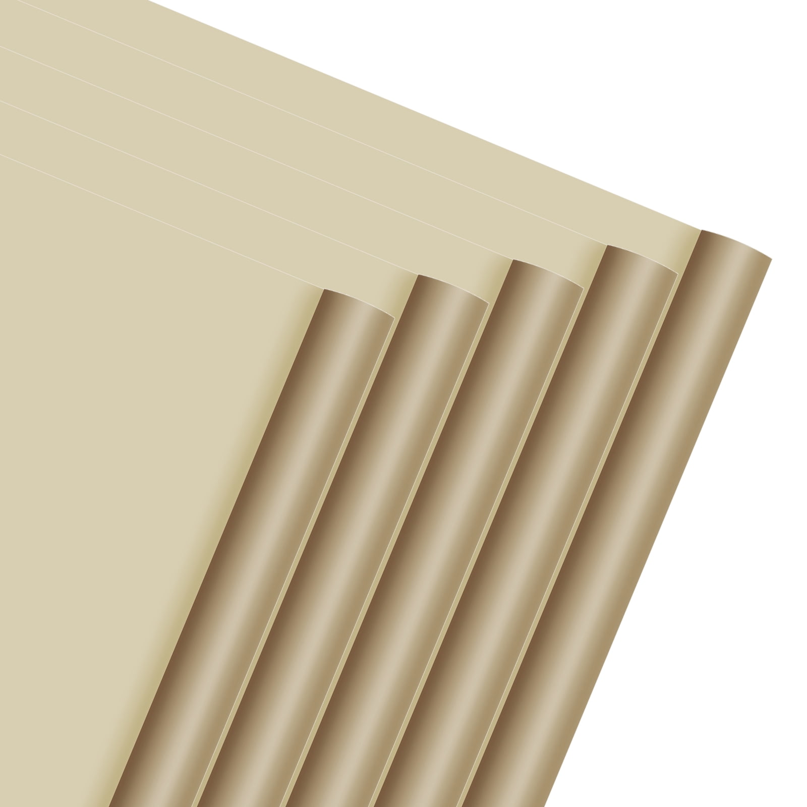 Uxcell 40 Sheets Flower Wrapping Paper, 21.5" x 21.5" Waterproof Floral Bouquet Wrapping Papers Florist Supplies for Wedding Party Gift Packaging DIY Crafts, Brown/Khaki