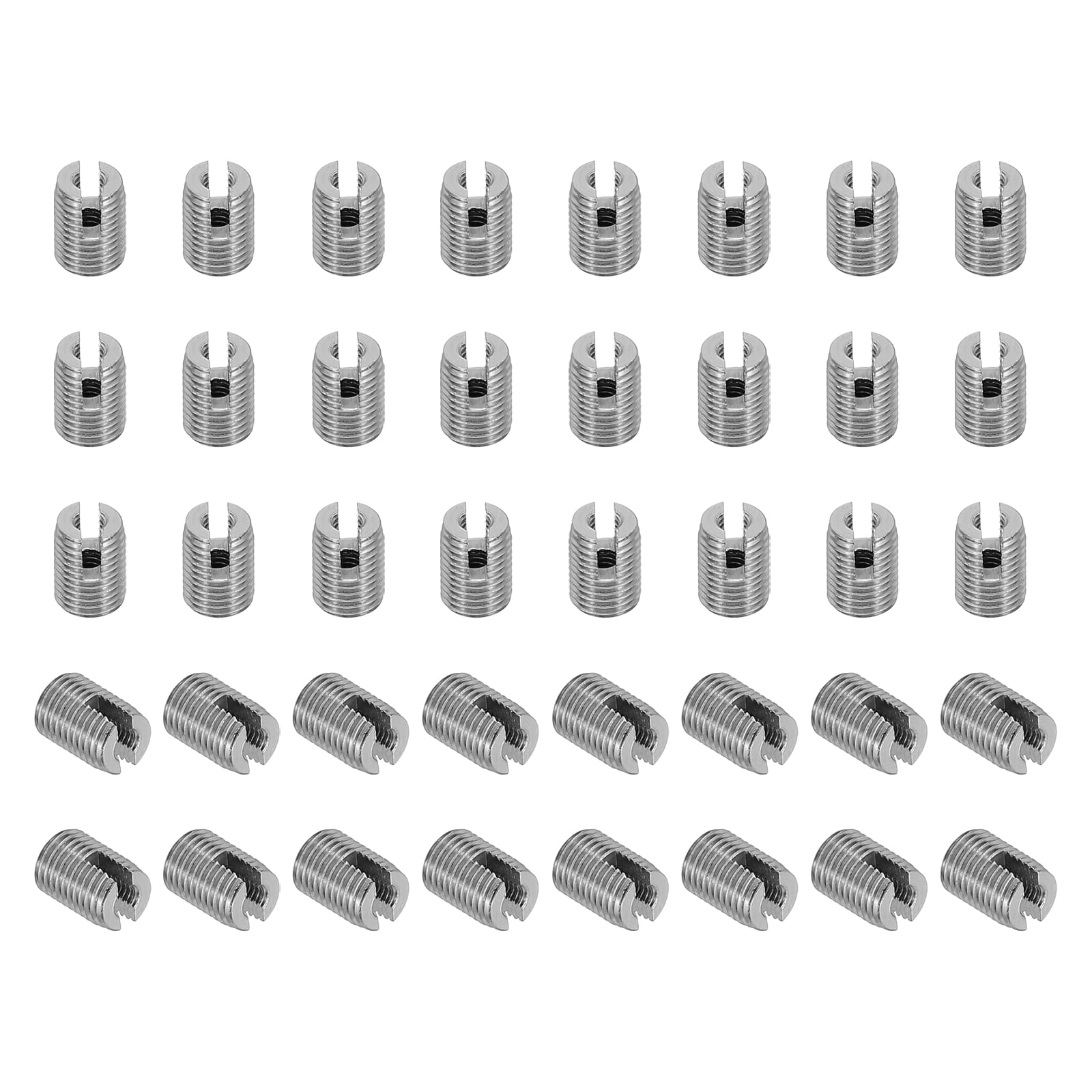 Uxcell 40 pack 303 Stainless Steel Self-Tapping Threaded Inserts M2 x ...