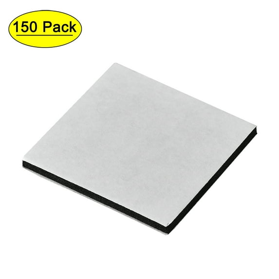 Uxcell 40 x 40 x 3mm EVA Foam Square Double Sided Sticky Pads Adhesive Tape Black 150 Pack