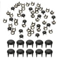 thumbnail image 1 of Uxcell 6mm Metal Studs Spots 200Pcs Round Dome Claw Beads Nailhead Rivets Spike Studs for Leather Craft Clothes Belt Bag Shoes, Black, 1 of 5