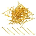 thumbnail image 1 of Uxcell 400Pcs 0.98x0.12" Aluminium Chandelier Connector Pins Chandelier Crystal Clips, Gold, 1 of 5