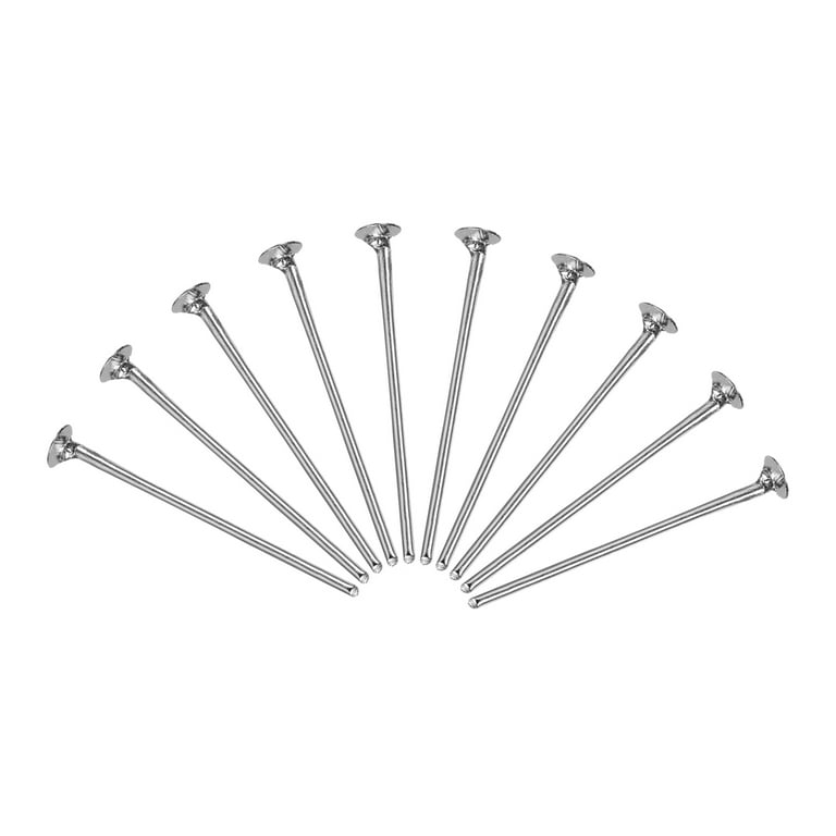 Uxcell 400Pcs Flat Head Pins for Jewelry Making 25mm Brass Flat Head Pins  Jewelry Head Pins 20 Gauge Platinum