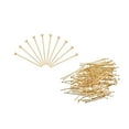 thumbnail image 1 of Uxcell 400Pcs Flat Head Pins for Jewelry Making 45mm Brass Flat Head Pins Jewelry Head Pins 20 Gauge Rose Gold, 1 of 5