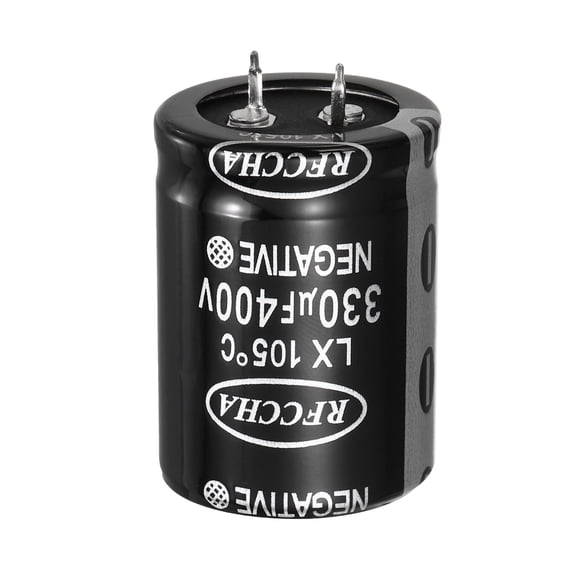 Uxcell 400V 330uF Snap in Electrolytic Capacitor, 2 Pin Audio Amplifier Aluminum Electrolytic Capacitor for Filter Audio Smart Home Appliances(Black,41x30mm)