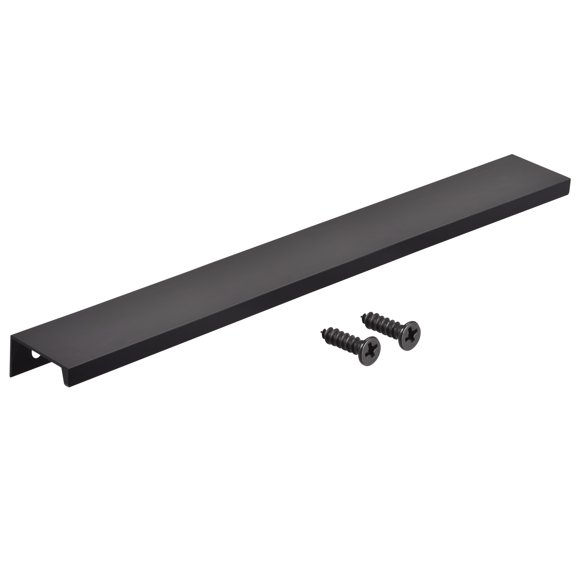 Uxcell 400mm/15.7 inch Aluminum Alloy Furniture Pull Handle Black