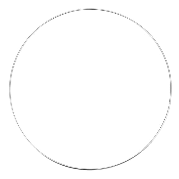 Uxcell 400mm OD Metal O Ring Iron Electroplated Silver Tone