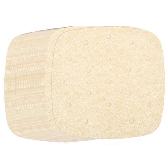 Uxcell 400pcs Air Fryer Liners 6.5 Inch Square Bamboo Steamer Liners with Holes Non-Stick Perforated Parchment Paper Sheets Disposable Steamer Paper for Air Fryers Steaming Basket, Brown