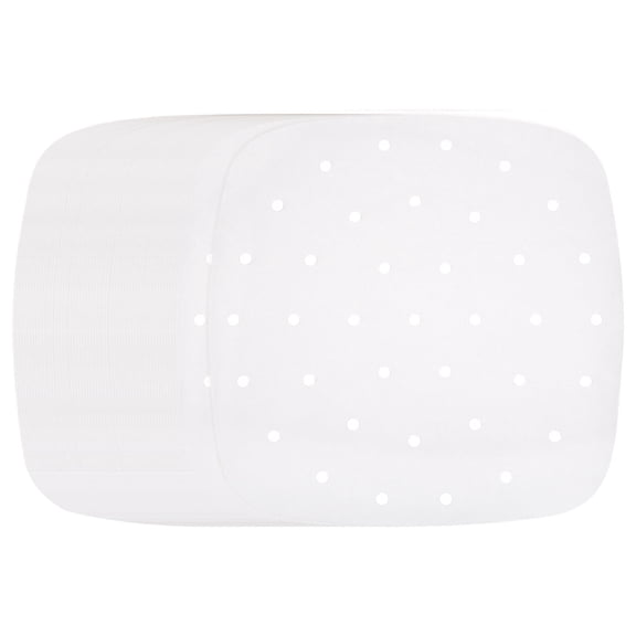 Uxcell 400pcs Air Fryer Liners 9.4 Inch Square Bamboo Steamer Liners with Holes Non-Stick Perforated Parchment Paper Sheets Disposable Steamer Paper for Air Fryers Steaming Basket, White