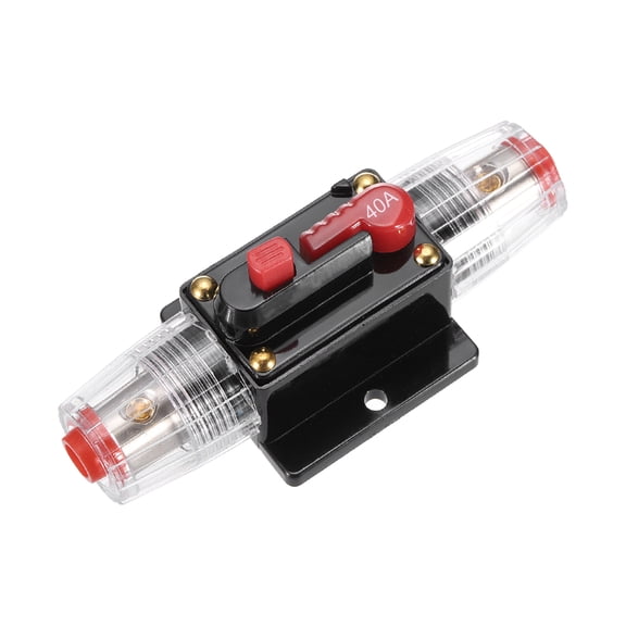 Uxcell 40A Circuit Breaker, 12-48V DC Automotive Circuit Breaker with Manual Reset Button for Car Marine Boat Audio System Overload Protection