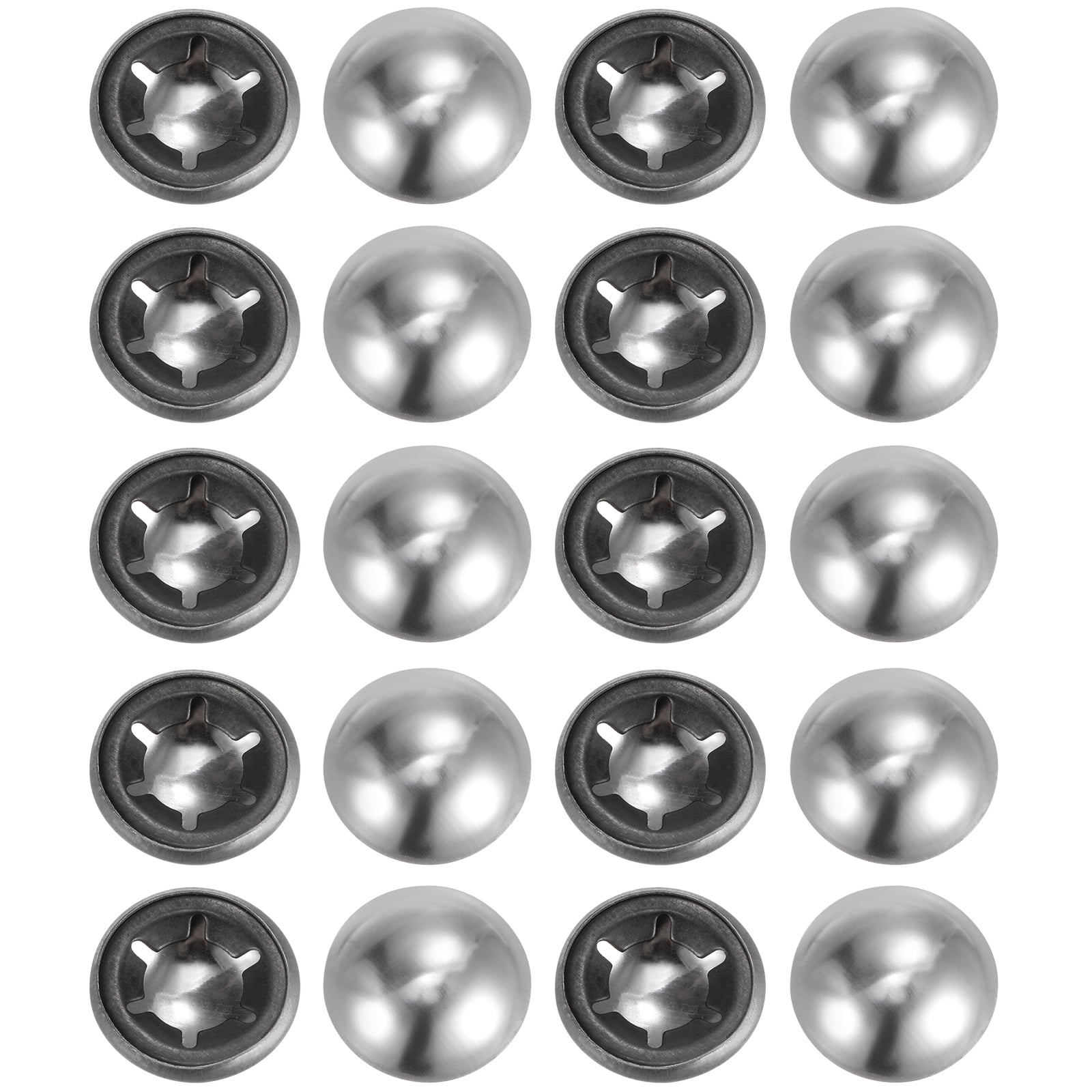 Uxcell 40PCS 65Mn Steel Push on Push Nut Caps 0.31 Inch Axle Push Nut