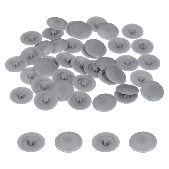 Uxcell 40PCS Screw Cap Covers, 12mm Screw Decorative Caps for Phillips Cam Lock Nuts Self-Tapping Screws, Dark Gray