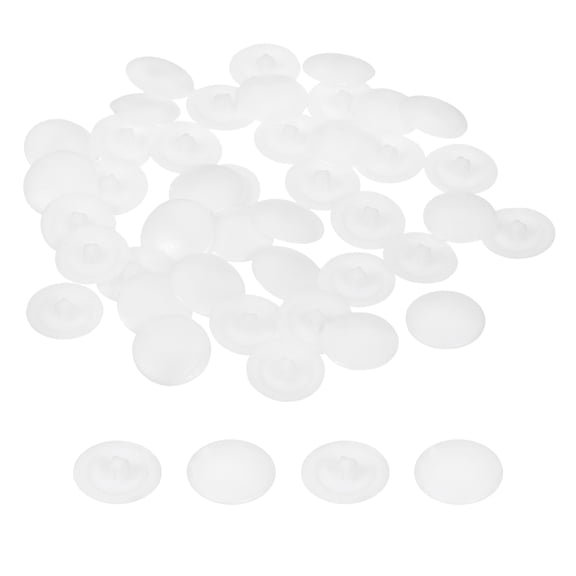 Uxcell 40PCS Screw Cap Covers, 12mm Screw Decorative Caps for Phillips Cam Lock Nuts Self-Tapping Screws, White