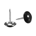 thumbnail image 1 of Uxcell 40Pack 11mmx17mm Round Head Decorative Upholstery Tacks Furniture Nails, Bright Black, 1 of 6