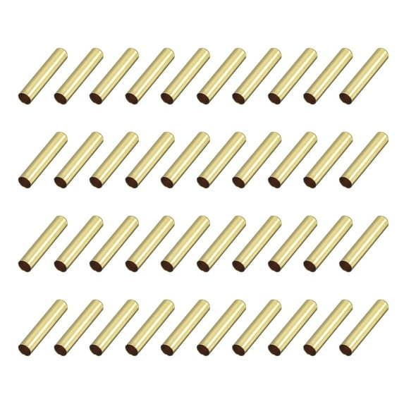 Uxcell 40Pack 3x18mm Metal Shoelace Tips Column Shoelace Repair Cords End Tips Gold