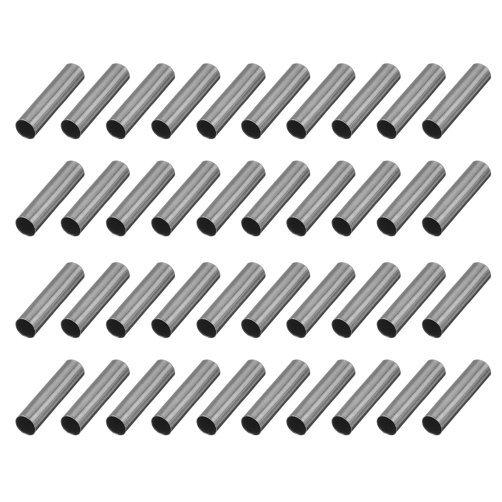 Uxcell 40Pack 4.5x22mm Metal Shoelace Tips Column Shoelace Repair Cords ...