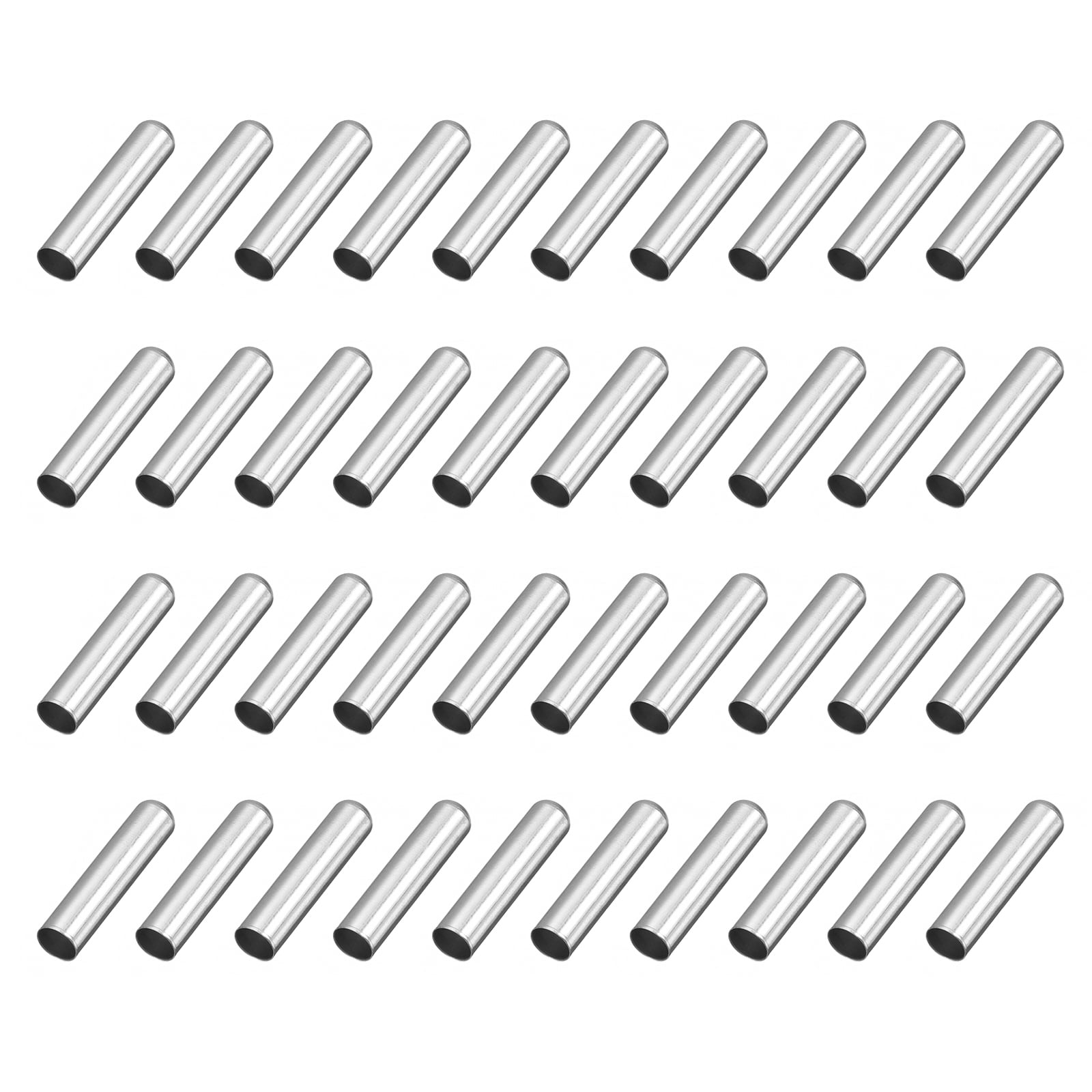 Uxcell 40Pack 4.5x22mm Metal Shoelace Tips Column Shoelace Repair Cords ...