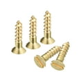 thumbnail image 1 of Uxcell 40Pack M3 x 12mm Brass Slotted Drive Flat Head Wood Screws Self Tapping Screw, 1 of 6