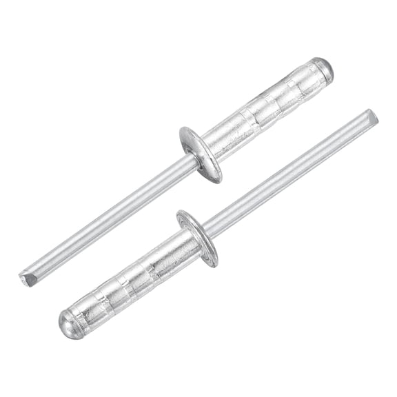 Uxcell 40Pcs 5/32"x1" Aluminum Blind Rivets, Dome Head Long Split Rivets, Silver