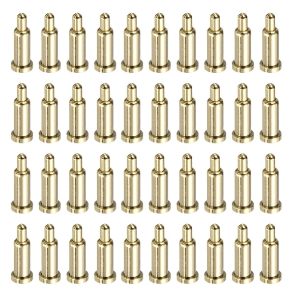 Uxcell 40Pcs 5.5mm Gold Plated Spring Loaded PogoPins, Copper Header Thimble Current Test Pin Probes Connector Replacement