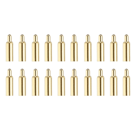 Uxcell 40Pcs 5.5mm Spring Loaded PogoPins, Gold Plated Copper Header Thimble Current Test Pin Probes Connector Replacement for Electricity Conduction