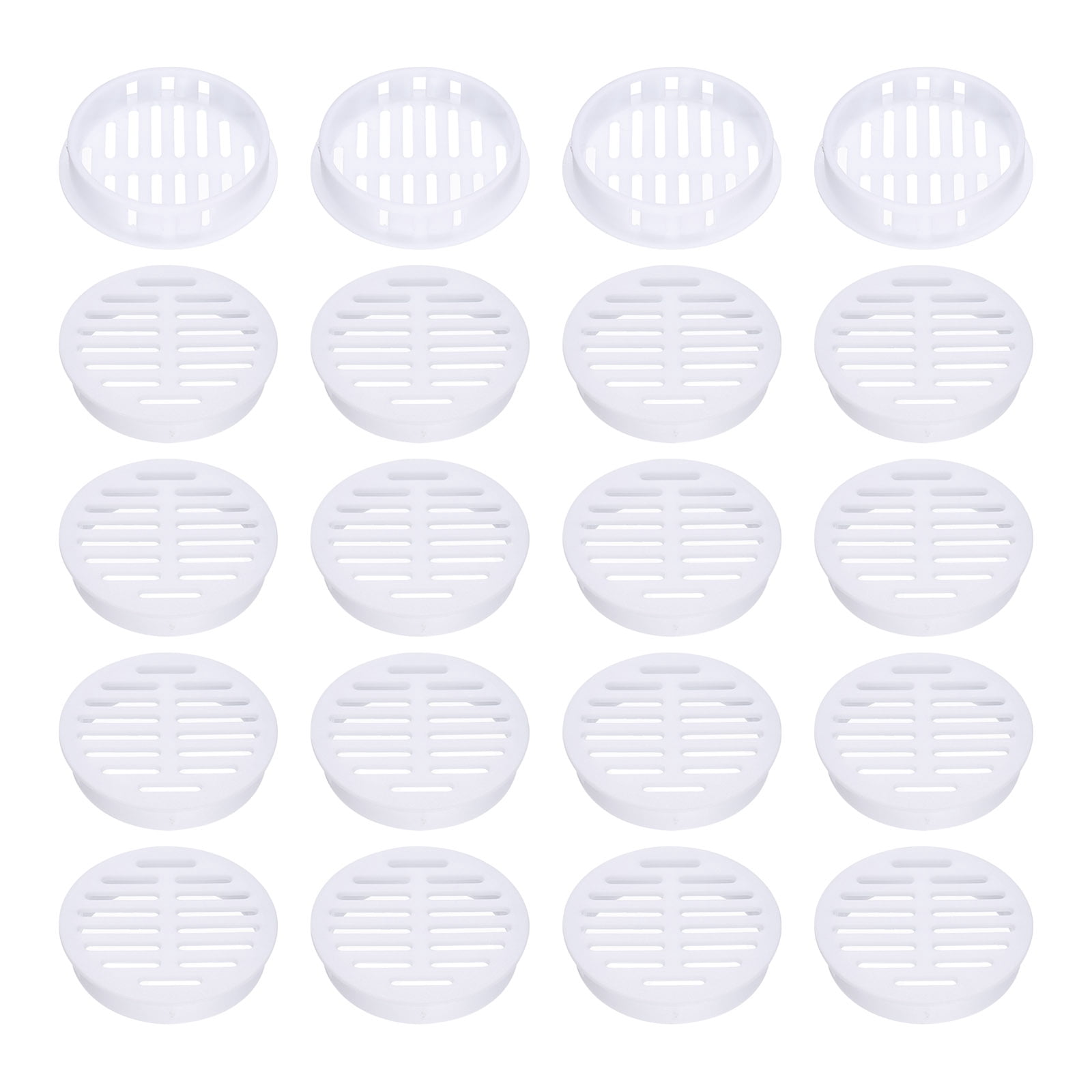 Uxcell 40Pcs 50mm/2in Air Vents Circular Soffit Vents, White Soffit Vent Cover