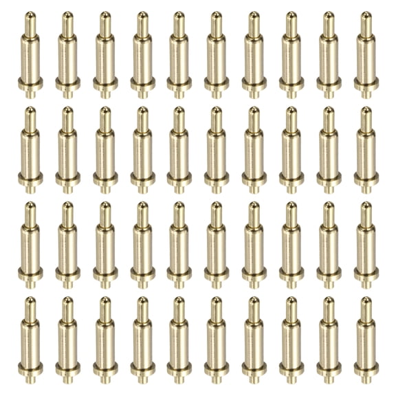 Uxcell 40Pcs 6.5mm Gold Plated Spring Loaded PogoPins, Copper Header Thimble Current Test Pin Plug-In Type Probes Connector Replacement
