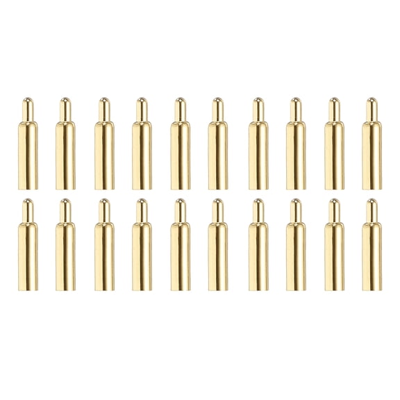 Uxcell 40Pcs 7.5mm Spring Loaded PogoPins, Gold Plated Copper Header Thimble Current Test Pin Probes Connector Replacement for Electricity Conduction