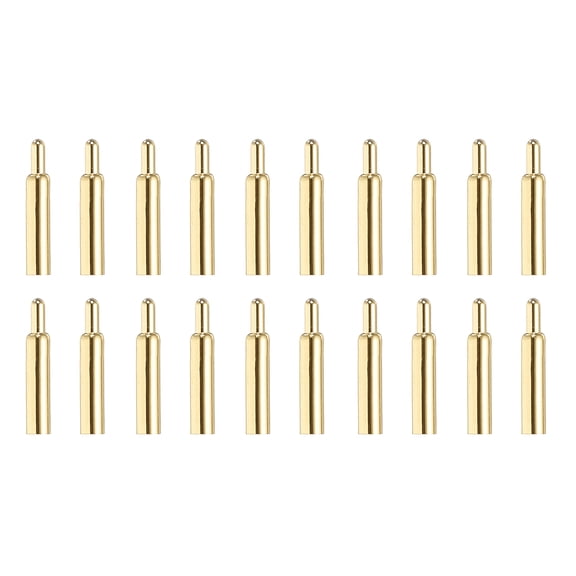 Uxcell 40Pcs 8.5mm Spring Loaded PogoPins, Gold Plated Copper Header Thimble Current Test Pin Probes Connector Replacement for Electricity Conduction