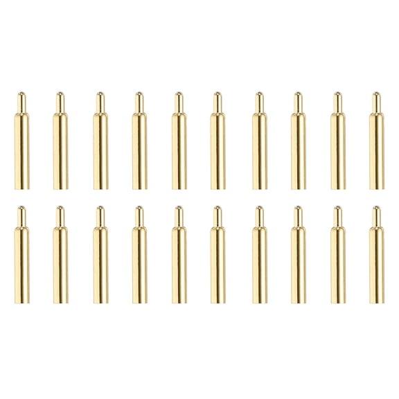 Uxcell 40Pcs 9.5mm Spring Loaded PogoPins, Gold Plated Copper Header Thimble Current Test Pin Probes Connector Replacement for Electricity Conduction