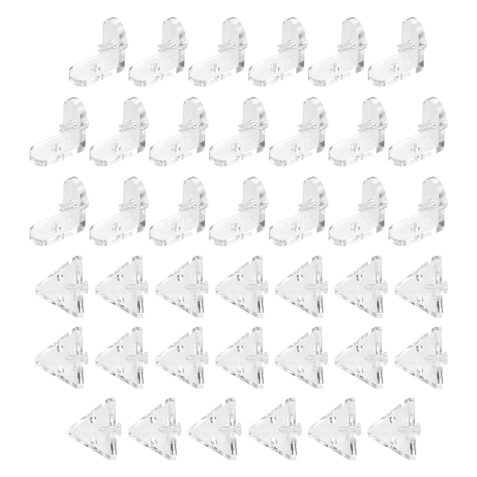 Uxcell 40Pcs Acrylic Corner Bracket, Triangle and L-Shape Corner ...