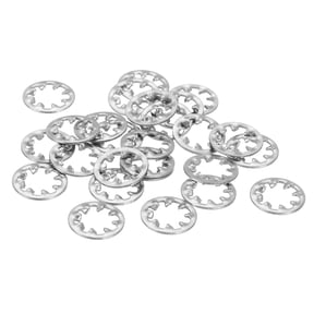Uxcell 40Pcs Internal Tooth Star Lock Washers, 5/16-Inch Stainless Steel Internal Serrated Lock Washer, Silver Tone