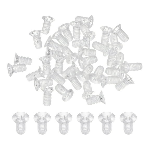 Uxcell 40Pcs M4x8mm Plastic Phillips Machine Screws, Insulated PC Countersunk Screws