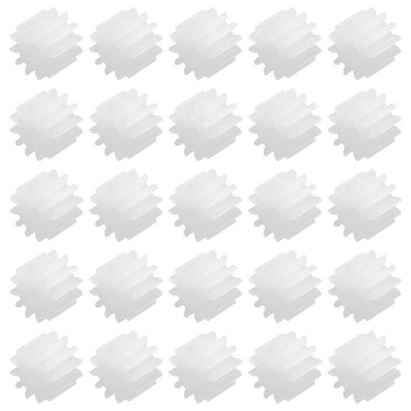 Uxcell 40Pcs Plastic Gears 12 Teeth Plastic Shaft Gears Model 122AA Reduction Gear for RC DIY Robot,White Module 0.5