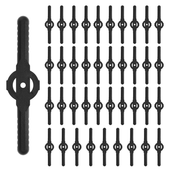 Uxcell 40Pcs String Trimmer Head Blades Plastic Weed Eater Replacement Blades for Cordless Grass Trimmer, Black
