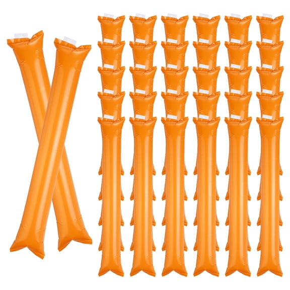 Uxcell 40Pcs Thunder Sticks, Thicken Cheering Team Spirit Stick Clapper, Cheerleading Plastic Inflatable Noise Makers for Sporting Events, Dance Party Favors, Concerts, Orange